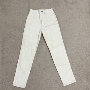 Hollister Off-White Corduroy Trousers